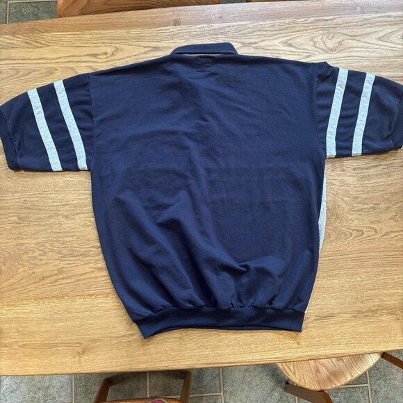 80's Vintage Polo Knit Pullover Shirt Mens XLT Navy Grandpacore Indie Sleeze - Picture 2 of 8
